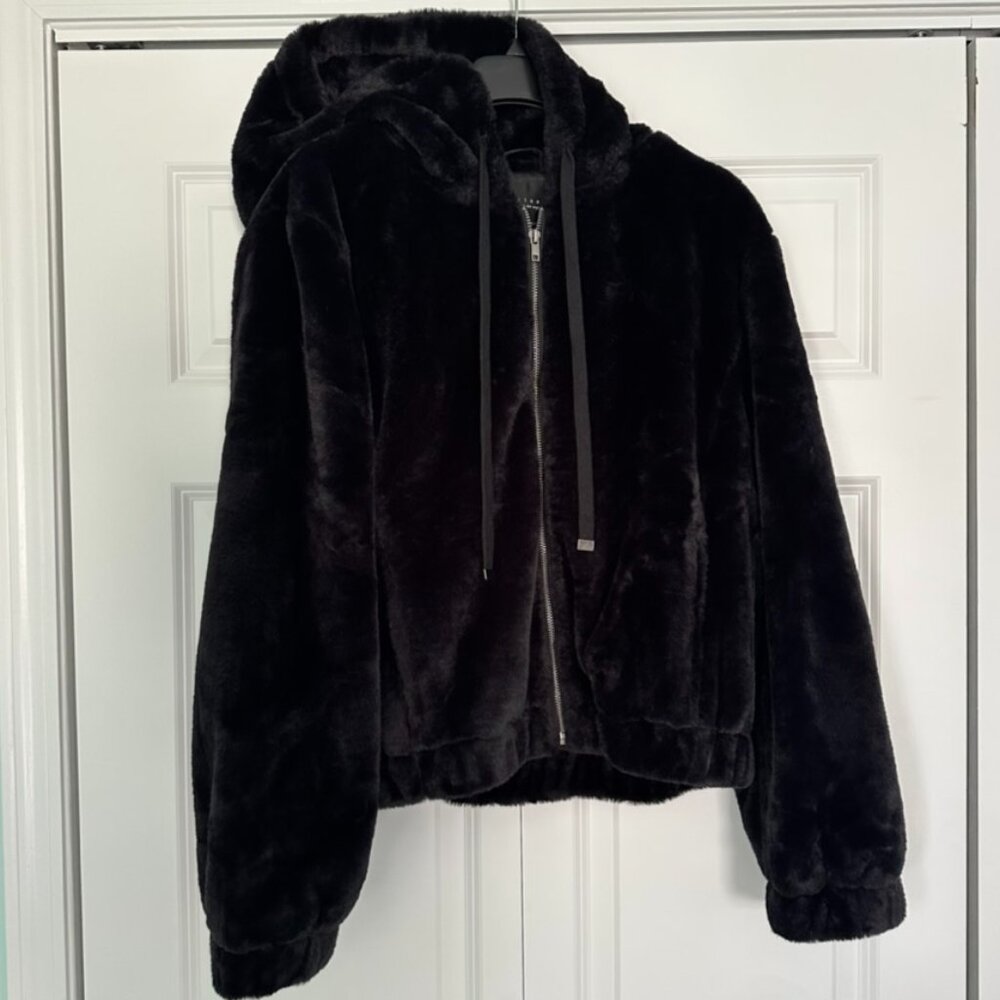 NWT - Sanctuary Faux Fur Zip Bomber Jacket